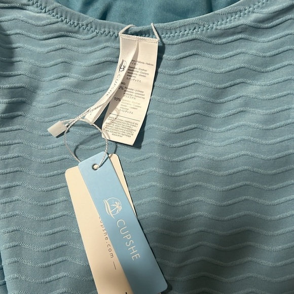 Cupshe Aleah Backless V-neck Halter Back Tie One Piece Swimsuit Sz L NWT - Picture 8 of 8